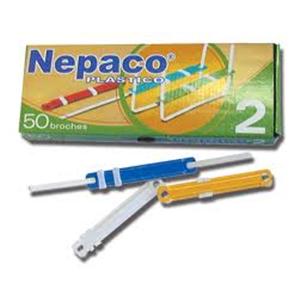 Broche NEPACO VELOX plastico 8cm.Nº2 x50un.(10/50/100)