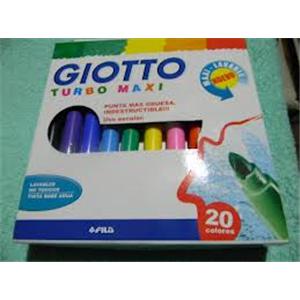 Marcador GIOTTO TURBOmaxi p/gorda x20colores.(4/9/18/36)
