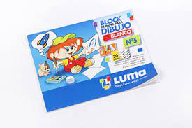 Block dibujo LUMA Nº5 blanco x20hjs.(5/20/40)