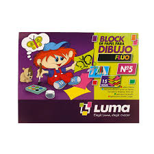 Block dibujo LUMA Nº5 Fluo x15hjs.(5/30/55)