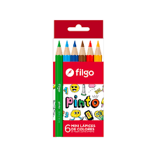 Lapices de colores EZCO/FILGO cortos x6un.