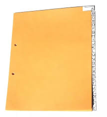 Indice Telado A4 alfabetico p/carpeta