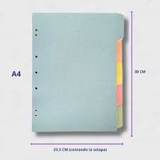 Separador cartulina AP A4 5Pos.color.(10)