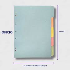 Separador cartulina AP OFICIO 5Pos.color.(10)