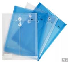 Sobre plastico OFICIO VERTICAL C/HILO