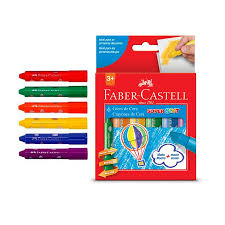 Crayones finos FABER x6colores