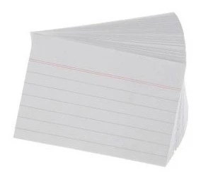 Ficha rayada Nº3 med.12x20cm x100hjs.