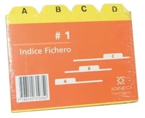 Indice fichero alfabetico  Nº1