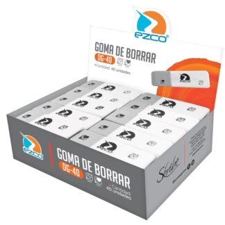 Goma Ezco caucho plástico tinta/lapiz dg40 gris caja x40