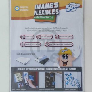 Imanes Sifap lamina flexible autoadhesiva A4 x 0,3 mm x10u